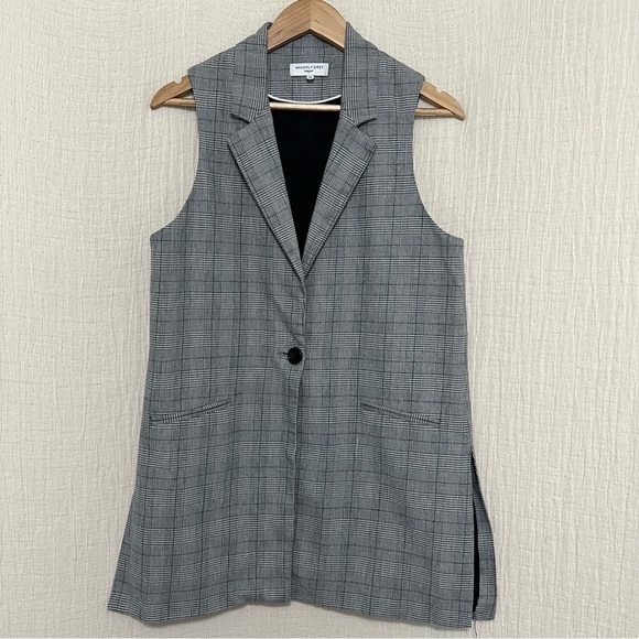 Waverly Gray Riley Plaid Vest size M - Picture 1 of 4